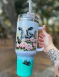 40oz Cow Ombré Stainless Tumbler