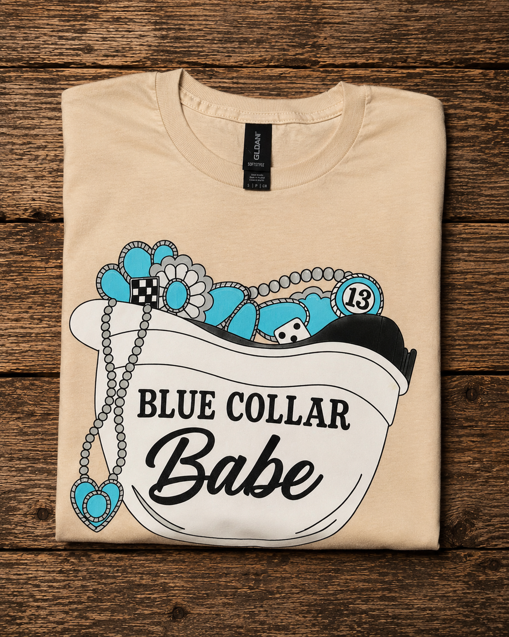 Preorder Blue collar tee