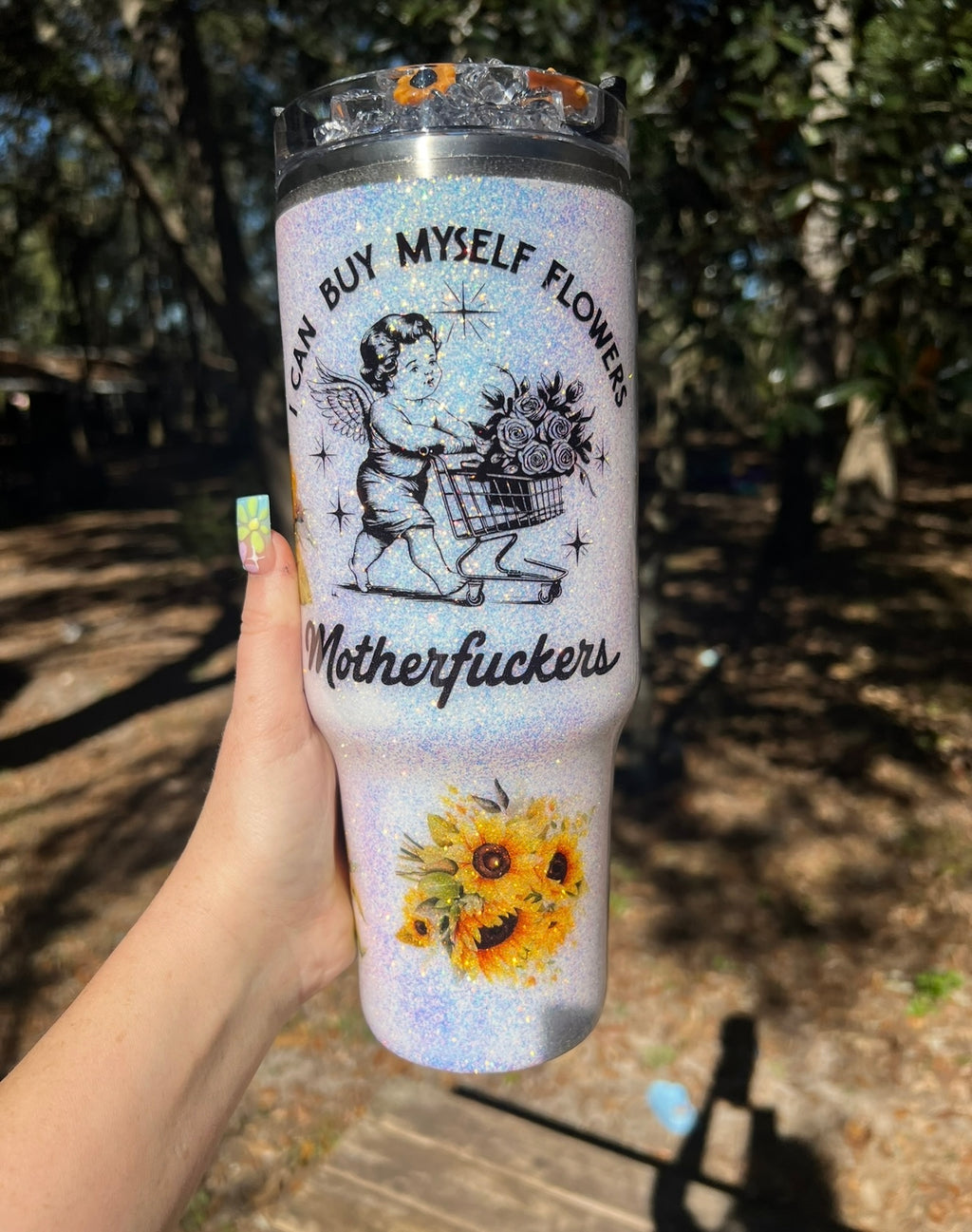 Buy myself flowers tumbler
