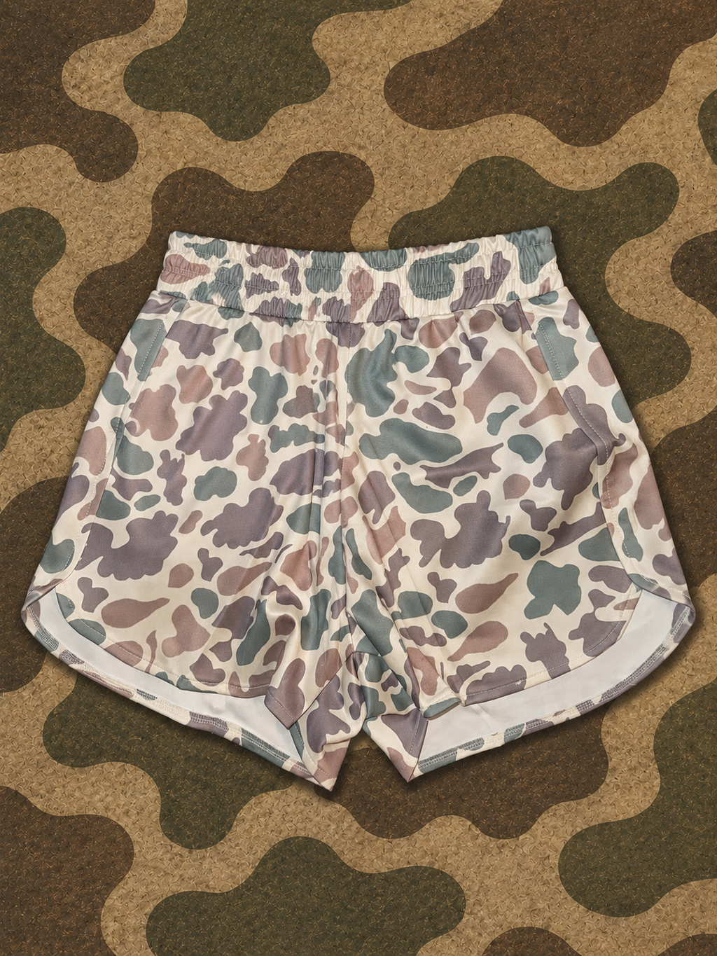 Retro camo shorts