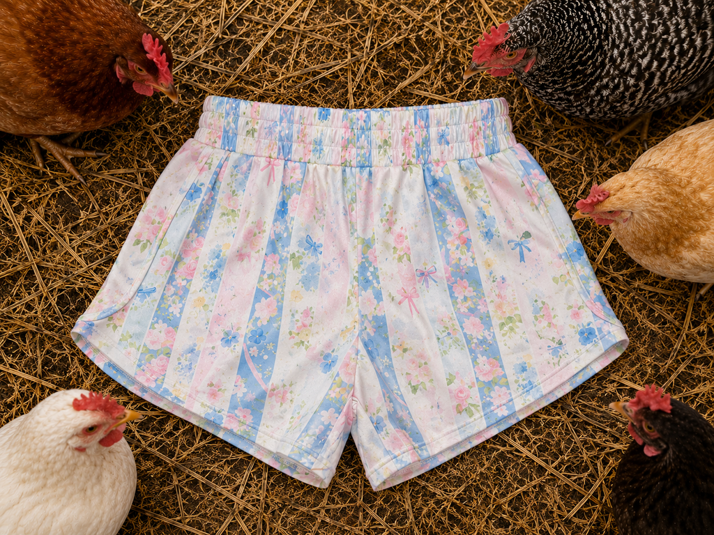 Blue Floral shorts