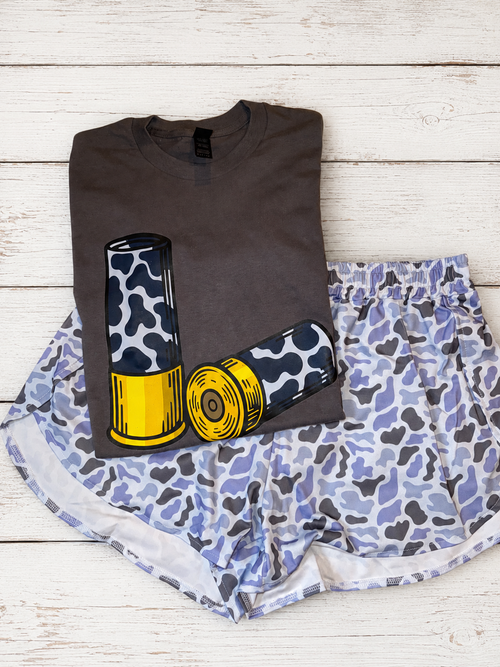 Blue camo shorts