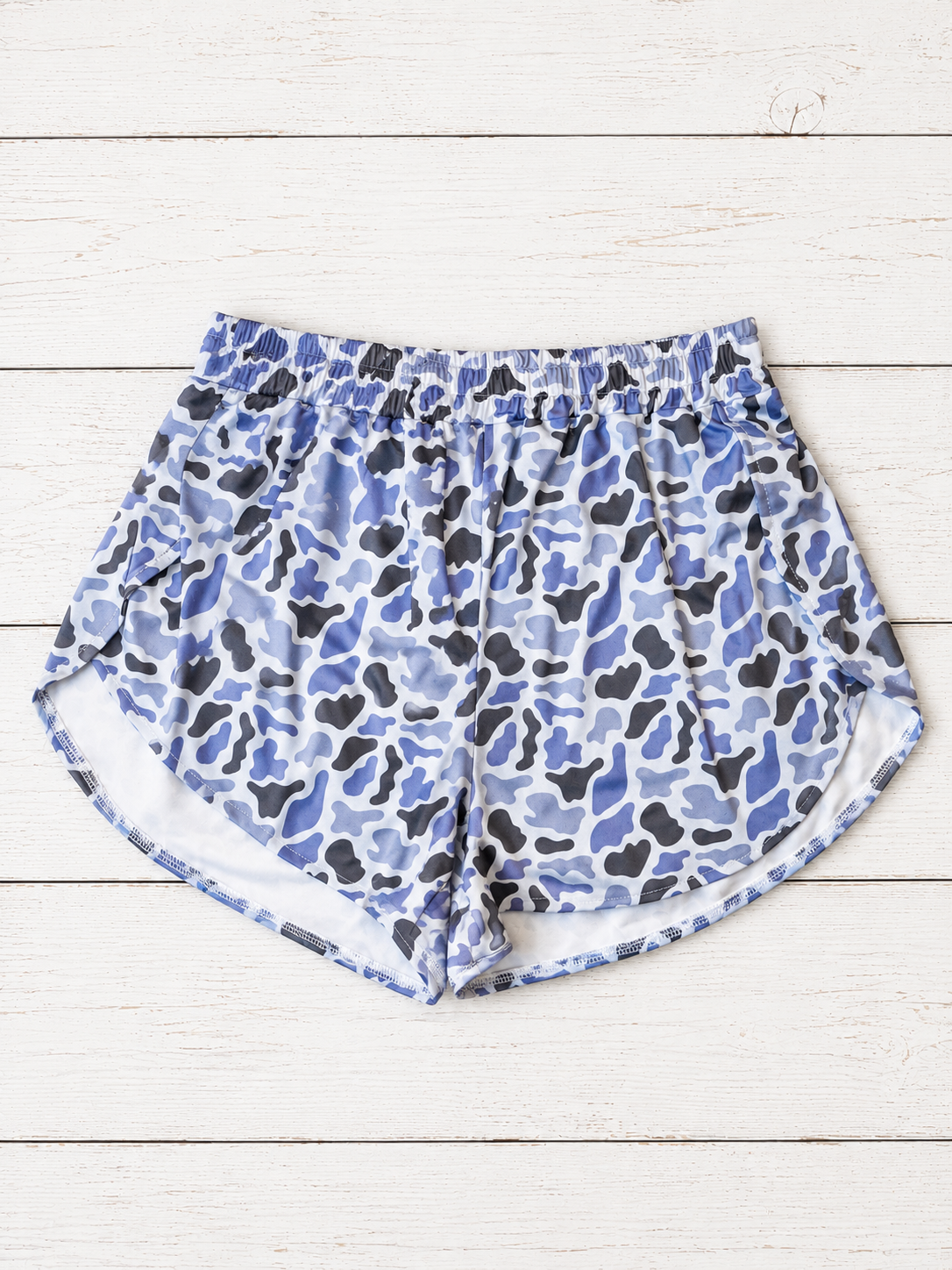 Blue camo shorts