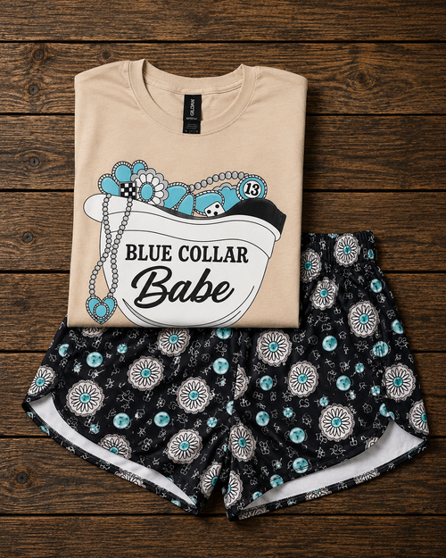 Blue collar tee