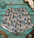 Grey turquoise Shorts