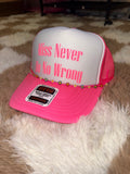 Miss never do hat