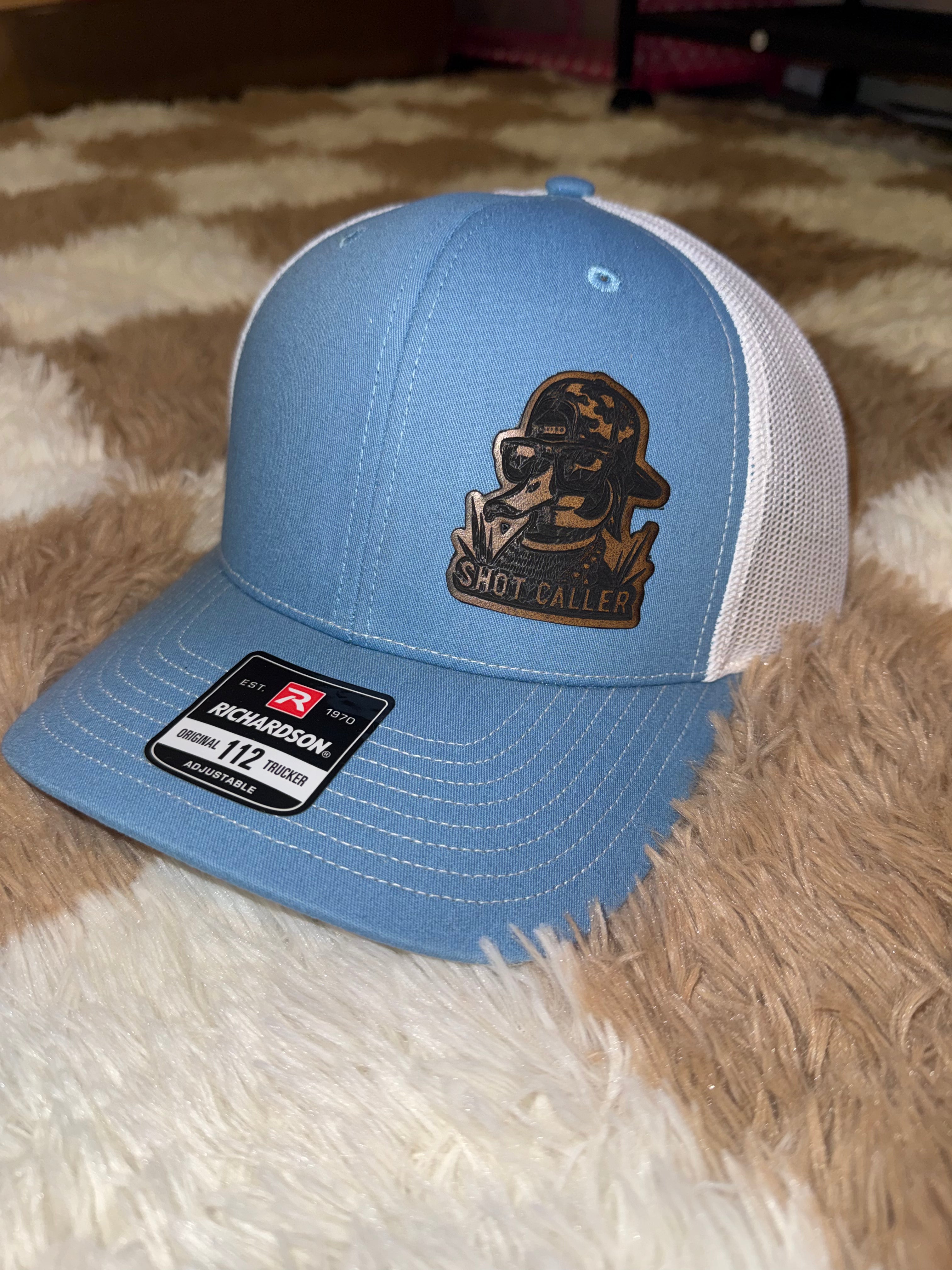 Blue shot caller hat