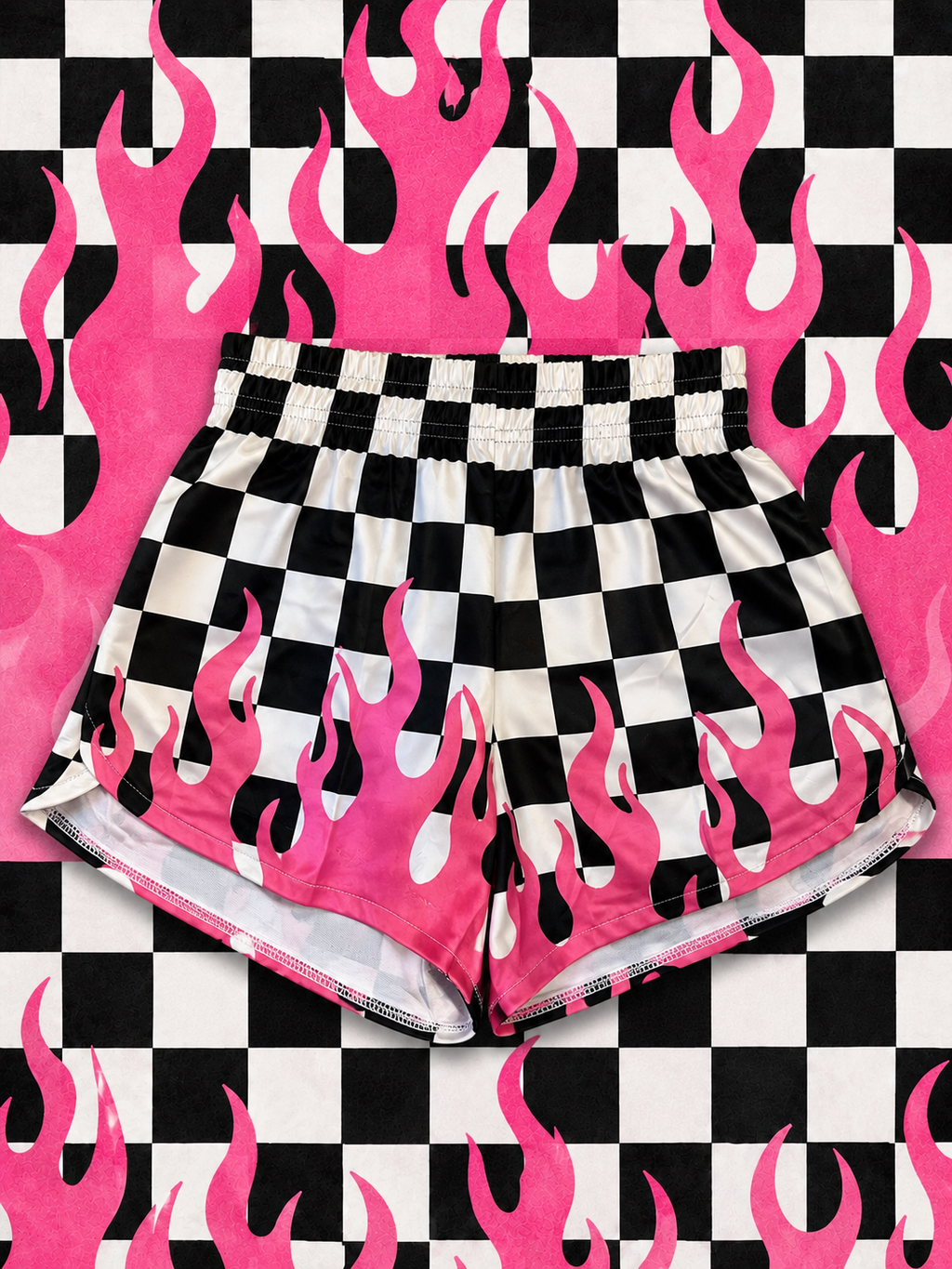 Pink flame shorts