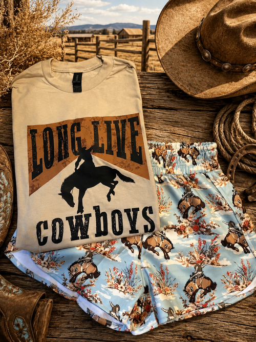 Blue cowboy shorts