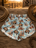Blue cowboy shorts