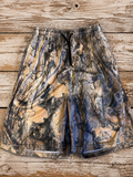 Dark camo gym shorts
