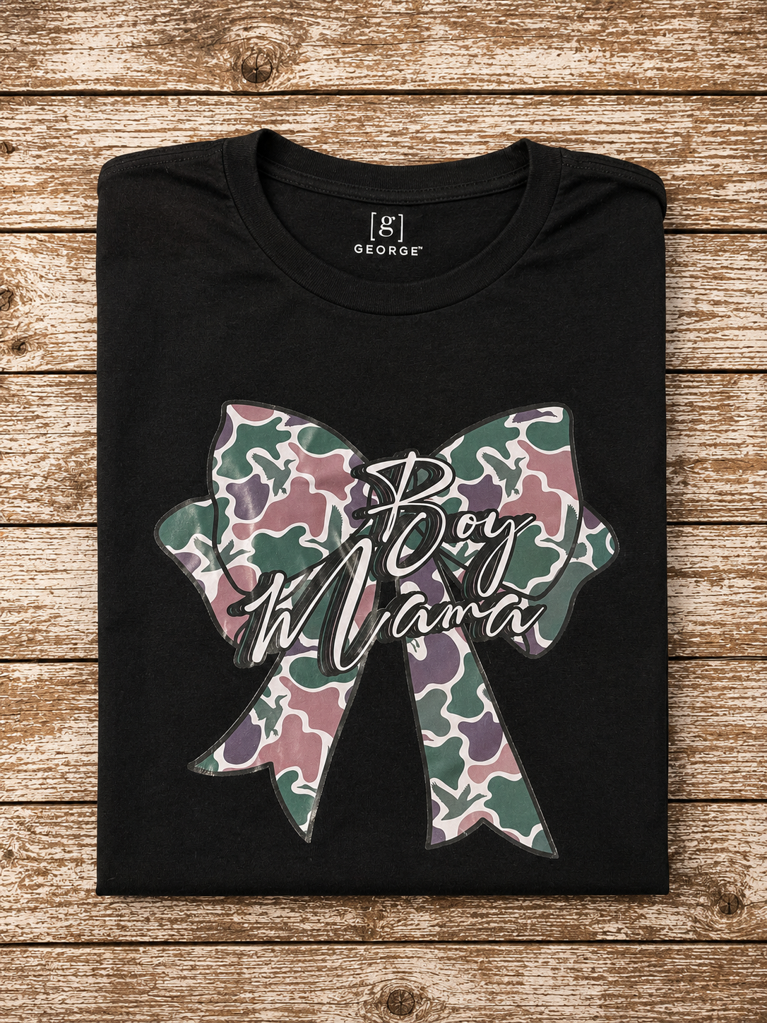 Boy mama bow tee