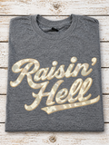 Raisin hell grey tee