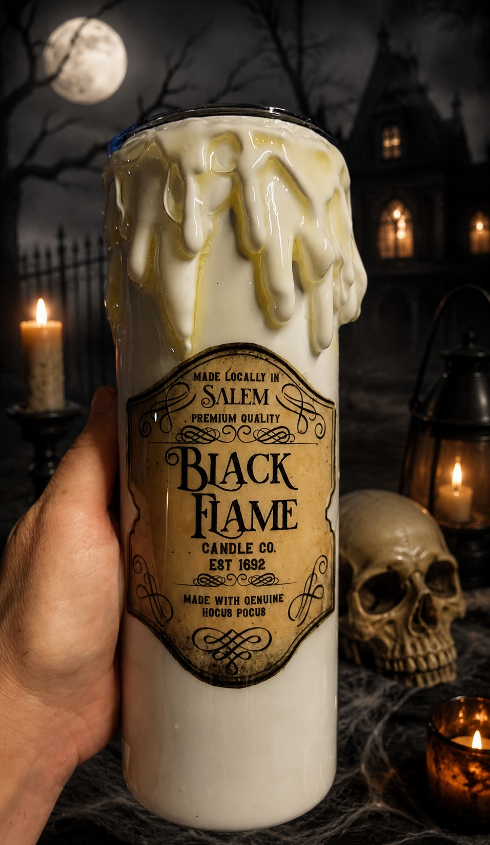 Black flame tumbler