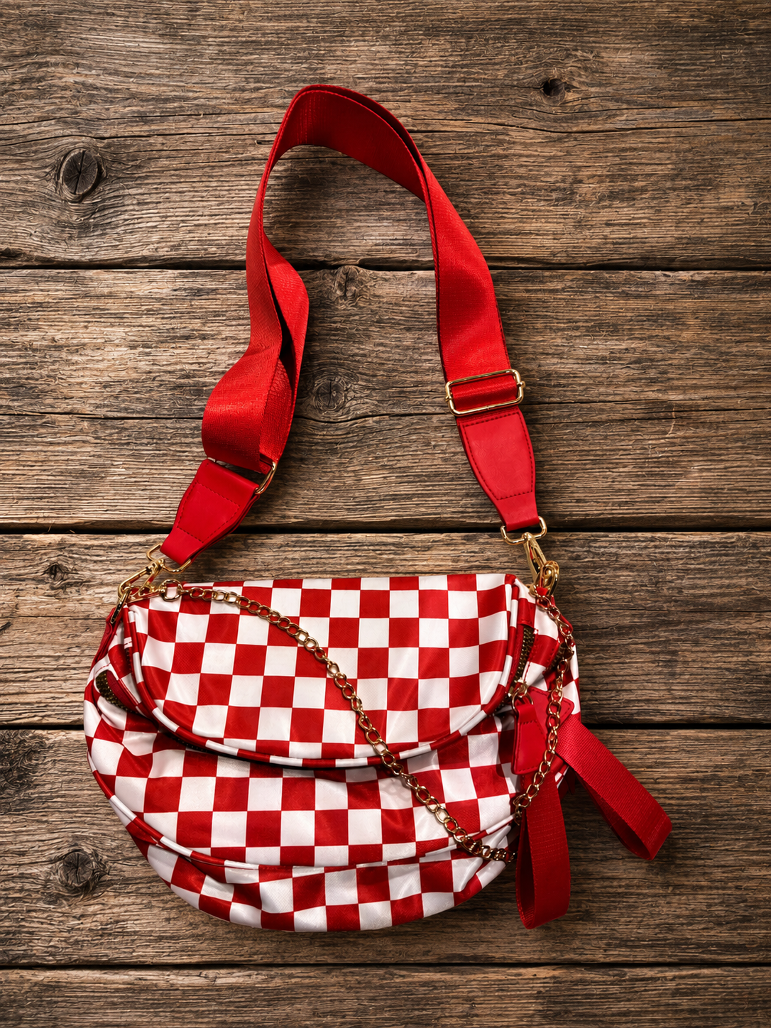 Red chk carry all bag