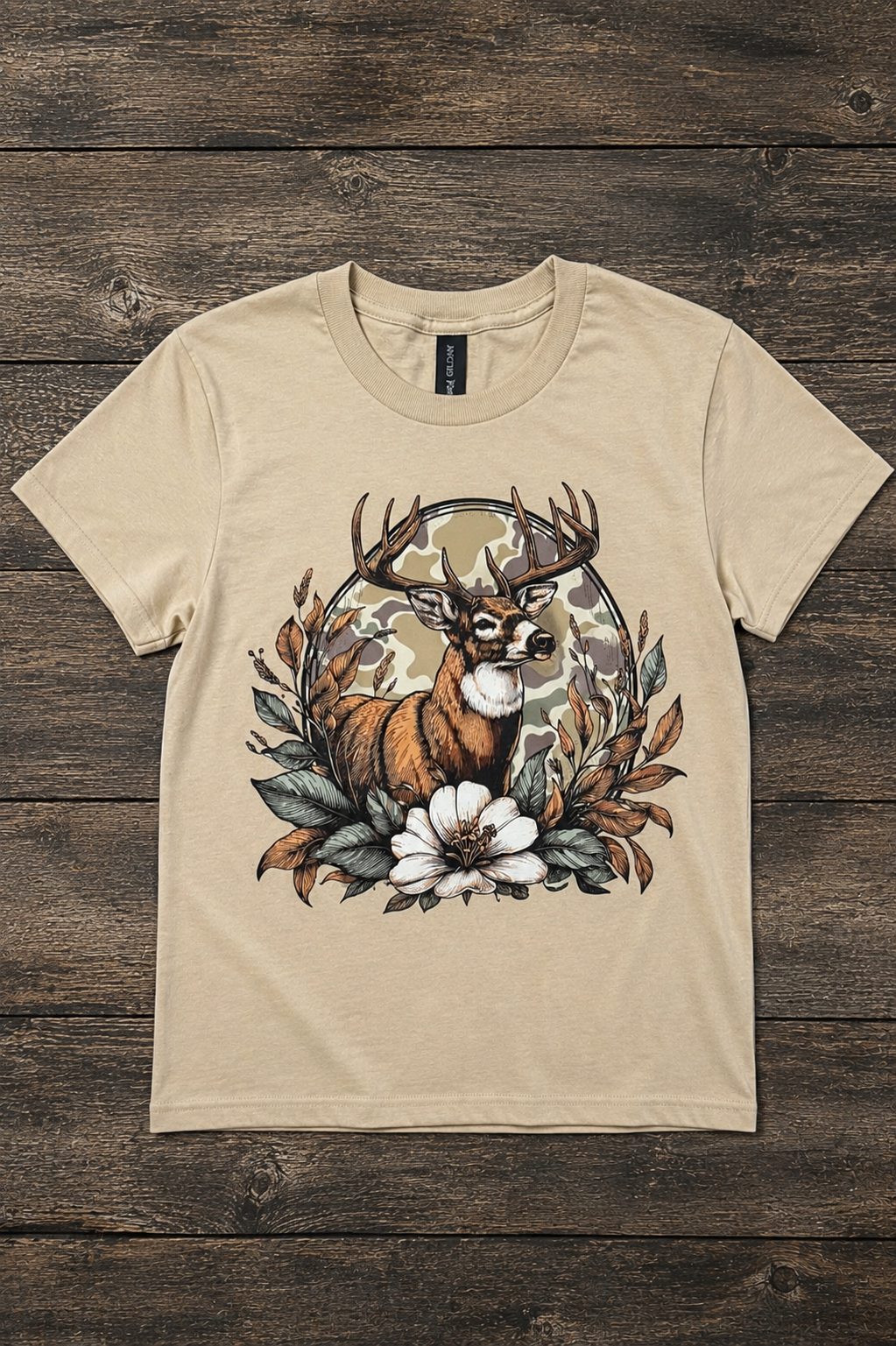 Preorder- floral deer tee