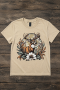Preorder- floral deer tee